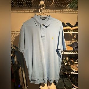 RALPH LAUREN | Relaxed Fit Baby Blue Polo Shirt